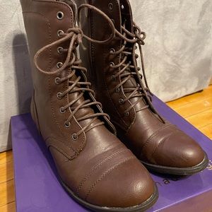 Brown Combat Boots